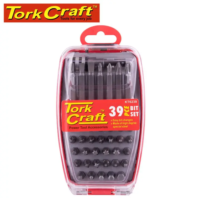 Tork Craft 39-Piece Quick-Release Screwdriver Bit Set – Includes 25 Mm & 50 Mm Bits 1