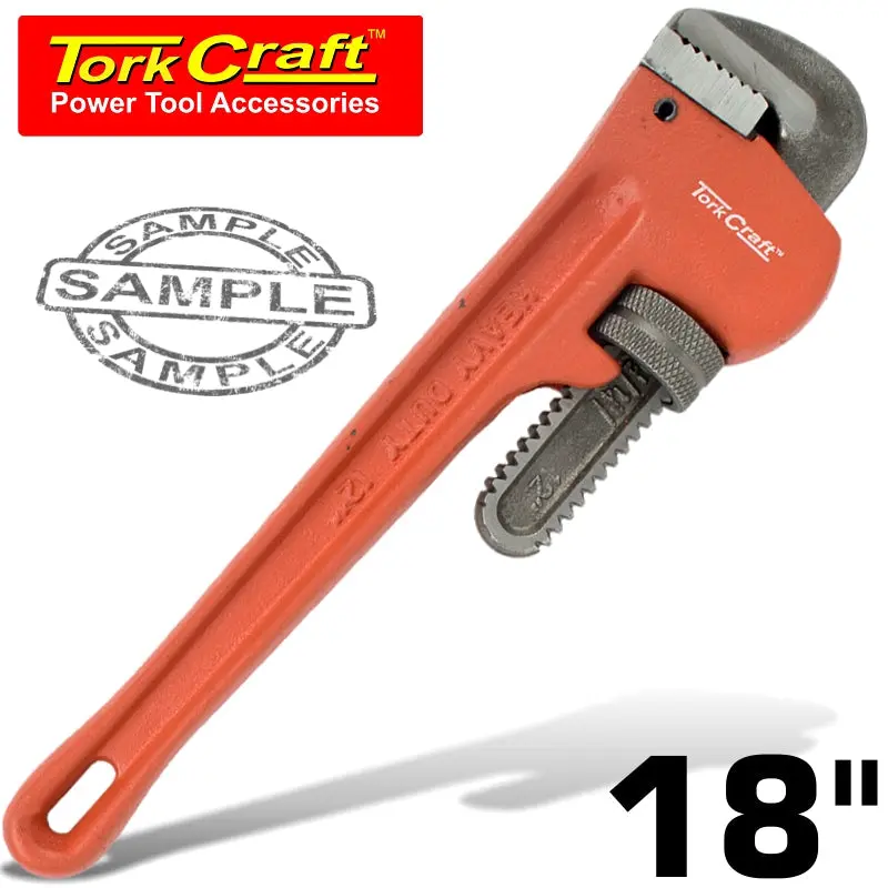 Tork Craft 450Mm Adjustable Pipe Wrench For Large-Diameter Pipes 1