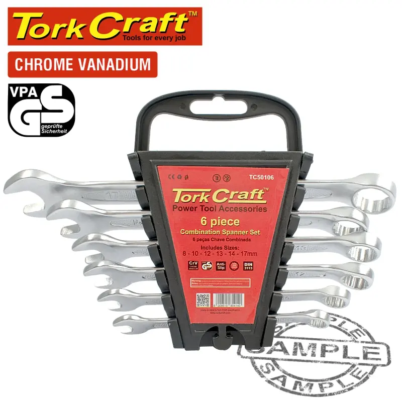 Tork Craft 6-Piece Metric Combination Wrench Set – 8 To 17 Mm 1