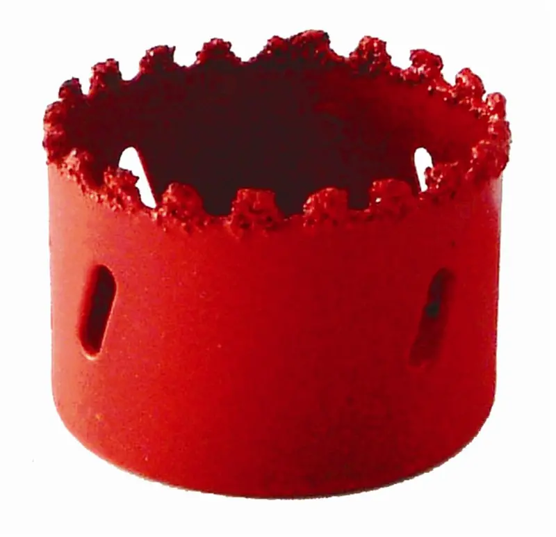 Tork Craft 76 Mm Carbide-Grit Hole Saw — Red-Finished, High-Performance Boring 1