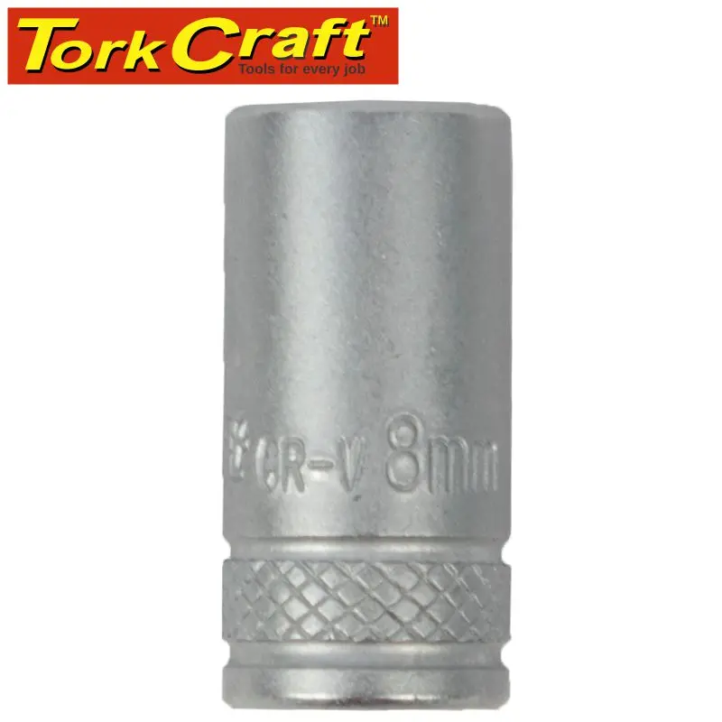 Tork Craft 8 Mm 1/4" Drive 12-Point Chrome Vanadium Socket 1