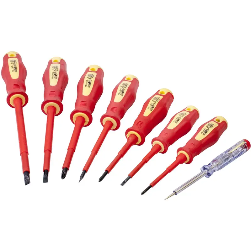 Tork Craft 8-Piece Electrician’S Vde-Insulated Screwdriver And Tester Kit 1