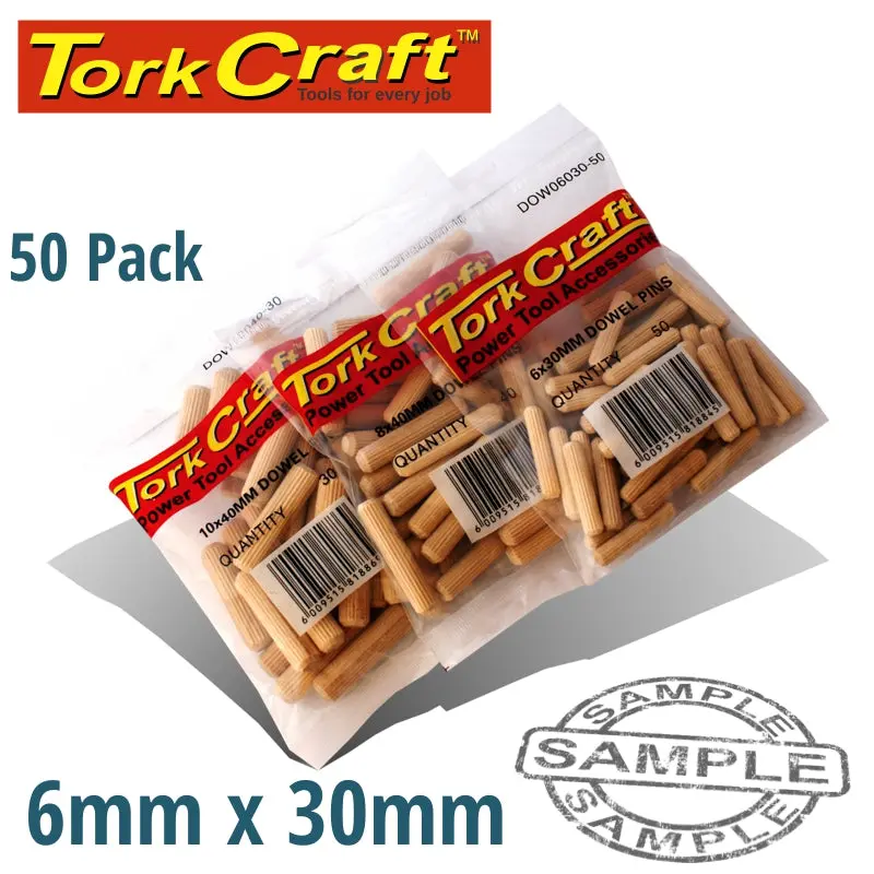 Tork Craft Birch Wood Dowels – 6 Mm × 30 Mm (50-Pack) 1