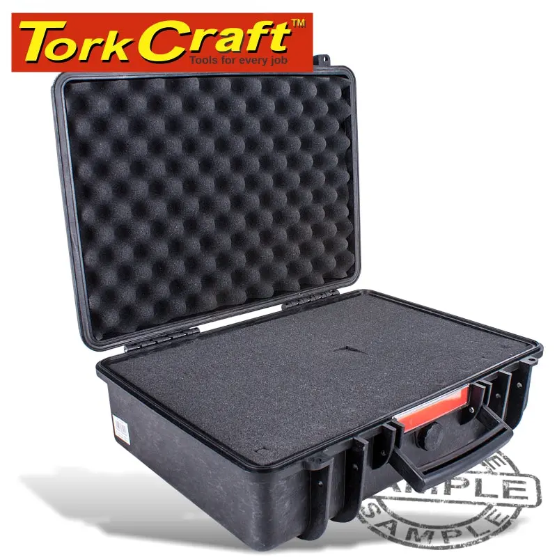 Tork Craft Black Equipment Transport Case – 460 × 355 × 175 Mm, Foam-Cushioned, Water- And Dust-Resistant (Model 433015) 1