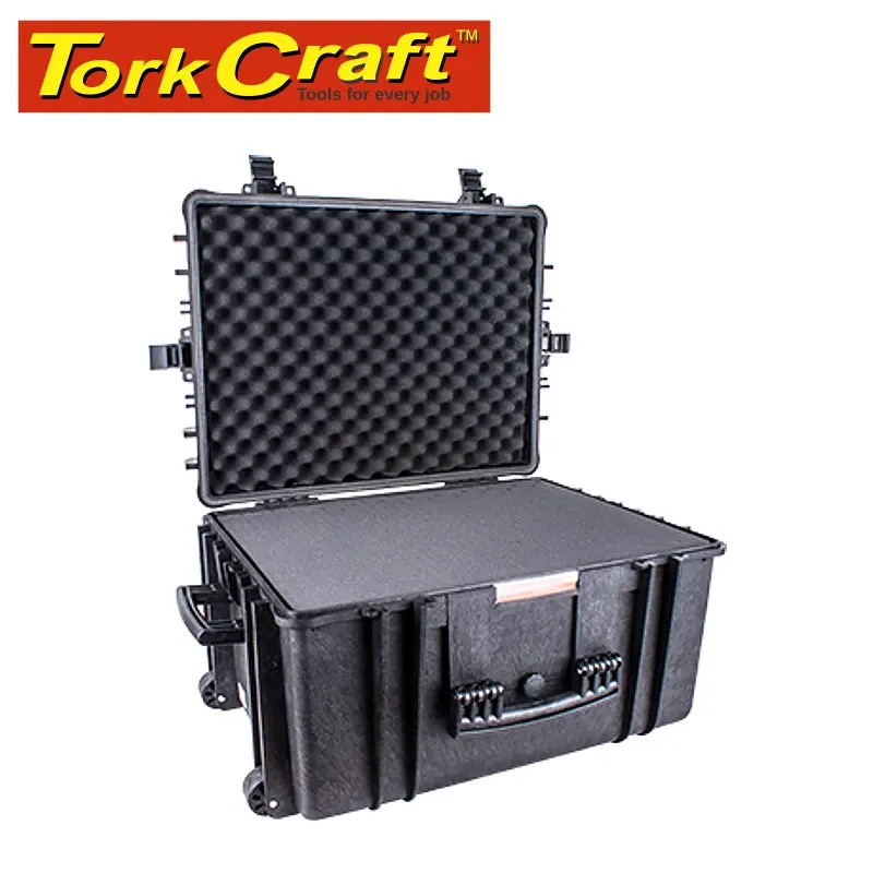 Tork Craft Black Premium Tool Storage Case – 670 × 510 × 375 Mm With Precision Foam Fit, Waterproof & Dustproof (Model 584433) 1