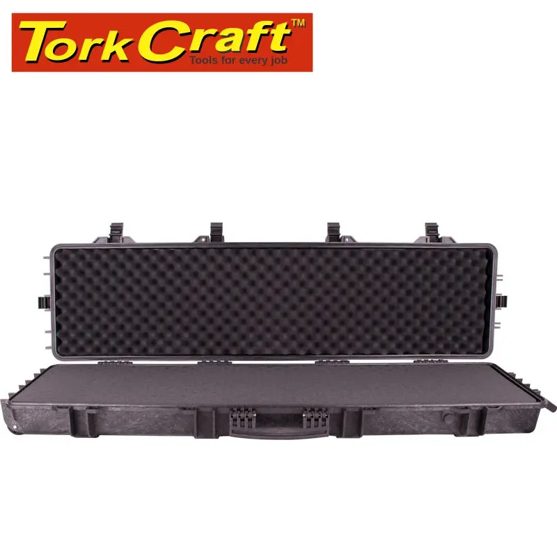 Tork Craft Black Rifle Case – Plastic Hard Shell With Foam Insert (1387.5 × 393.7 × 152.4 Mm) 1