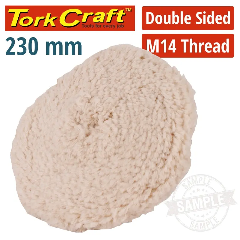 Tork Craft Double-Sided Wool Buffing Pad – 230 Mm (9 In), M14 Thread 1