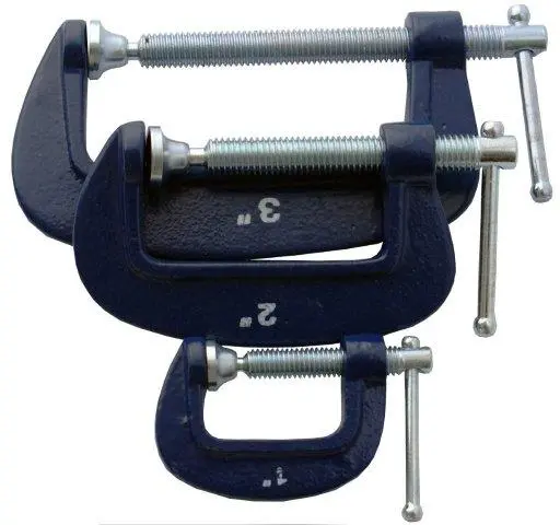 Tork Craft G-Clamp Set – Three Sizes (25 Mm, 50 Mm, 75 Mm) In 1″–3″ Range 1