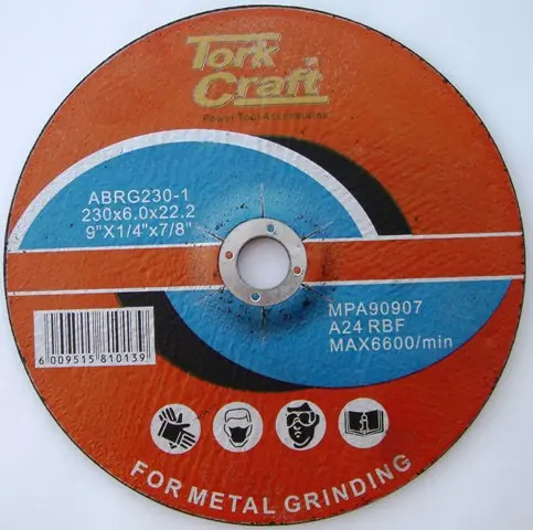 Tork Craft High-Capacity Steel Grinding Disc – 230 × 6.0 × 22.2 Mm 1