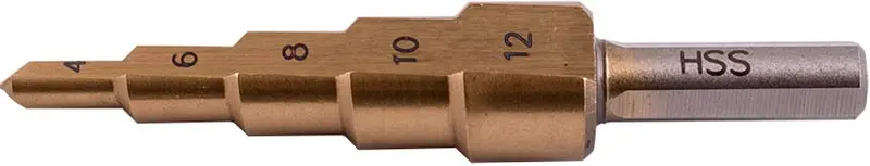 Tork Craft Hss Step Drill Bit – 4–12 Mm Range, 2 Mm Increment 1
