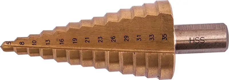 Tork Craft Hss Step Drill Bit – 5–35 Mm Diameter, 2–3 Mm Increment 1