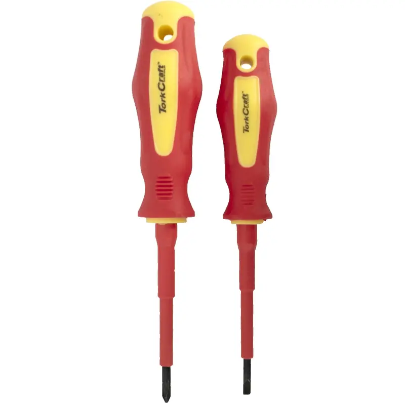Tork Craft Insulated Vde Screwdriver Set: Slotted 3.5×75 Mm + Phillips Ph1×80 Mm 1