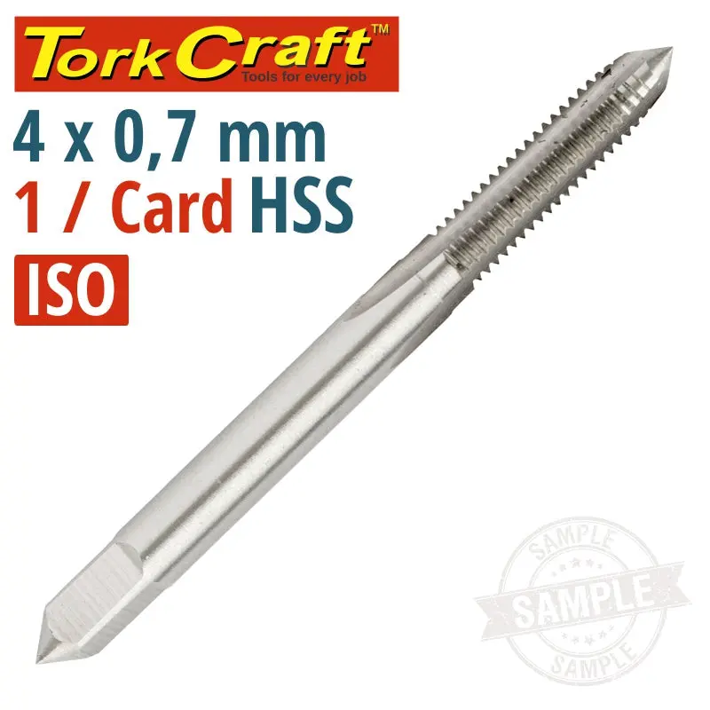 Tork Craft M4×0.7 Mm Hss Metric Tap – Individual Carded Unit (Iso) 1