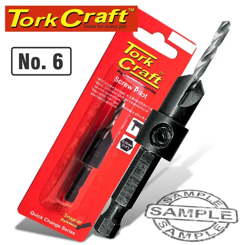 Tork Craft No. 6 Screw Pilot Bit – Carded Packaging 1