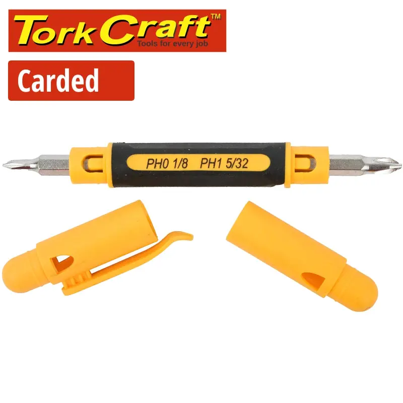 Tork Craft Pocket-Sized 4-In-1 Precision Screwdriver – Carded Packaging 1