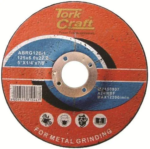 Tork Craft Precision Steel Grinding Disc – 125 × 6.0 × 22.22 Mm 1