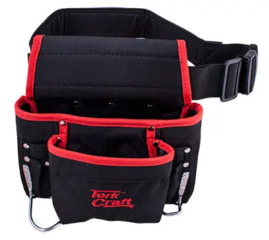 Tork Craft Professional Nylon Tool Belt – 8 Pockets With Dual Attachment Loops 1
