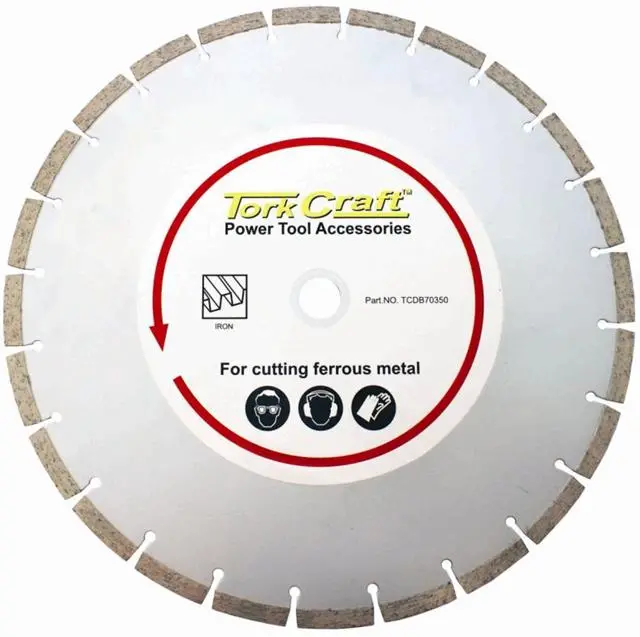 Tork Craft Segmented Diamond Blade – 350 Mm X 25.4 Mm Arbor, Industrial Metal Cutting 1