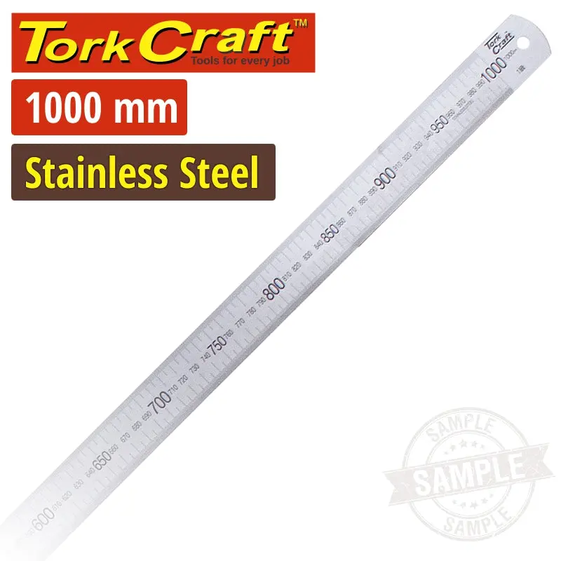 Tork Craft Stainless Steel Measuring Rule – 100 Cm X 35 Mm, 1.5 Mm 1