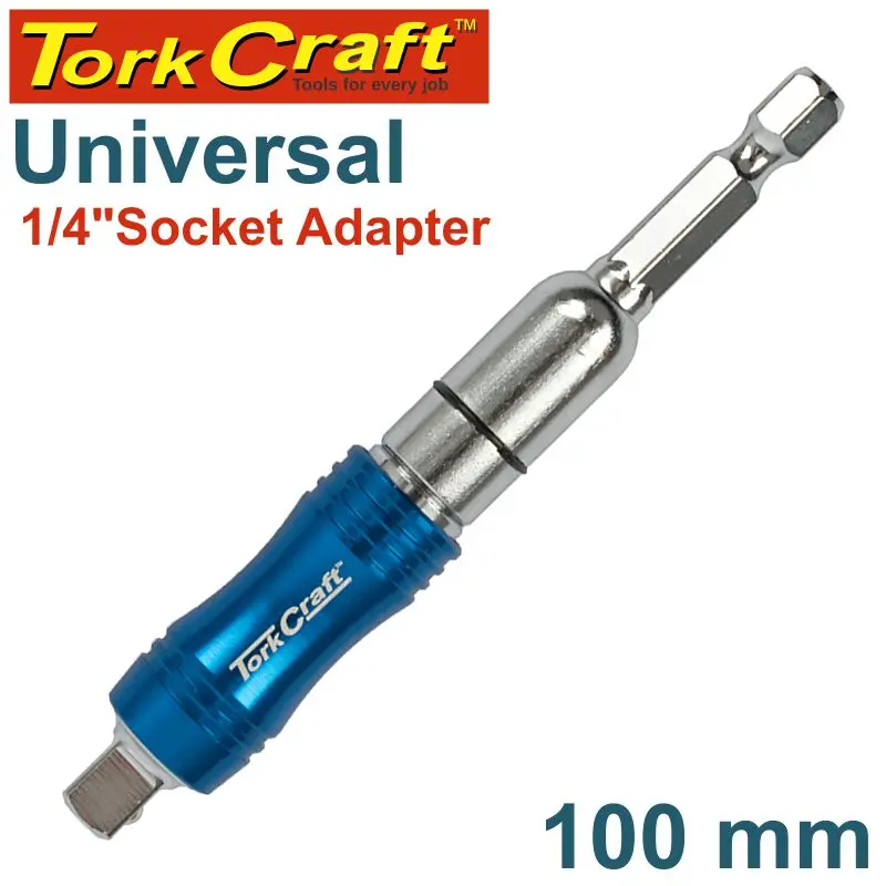 Tork Craft Universal 1/4" Socket Adapter – 100Mm Length – Carded 1