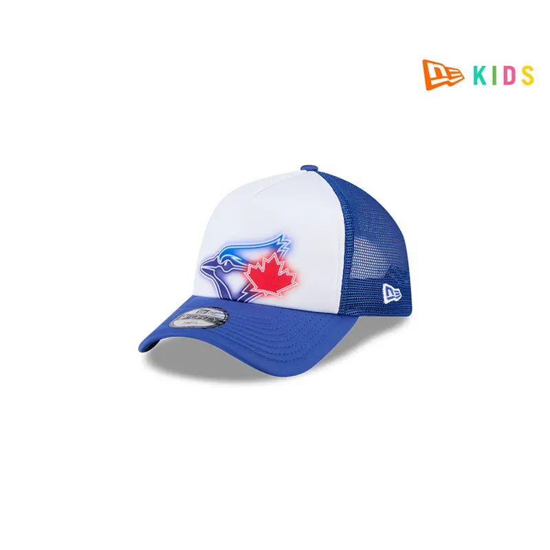 Toronto Blue Jays Painted Youth Trucker Snapback 1
