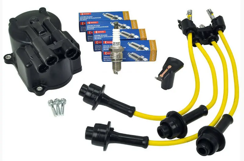 Toyota Forklift Ignition Tune-Up Kit – Propane-Powered 4-Cylinder Engine (Rotor, Cap, Wires) 1