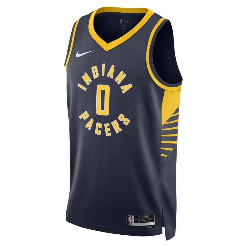 Tyrese Haliburton Indiana Pacers 2022–23 Icon Edition Nike Swingman Jersey For Men 1