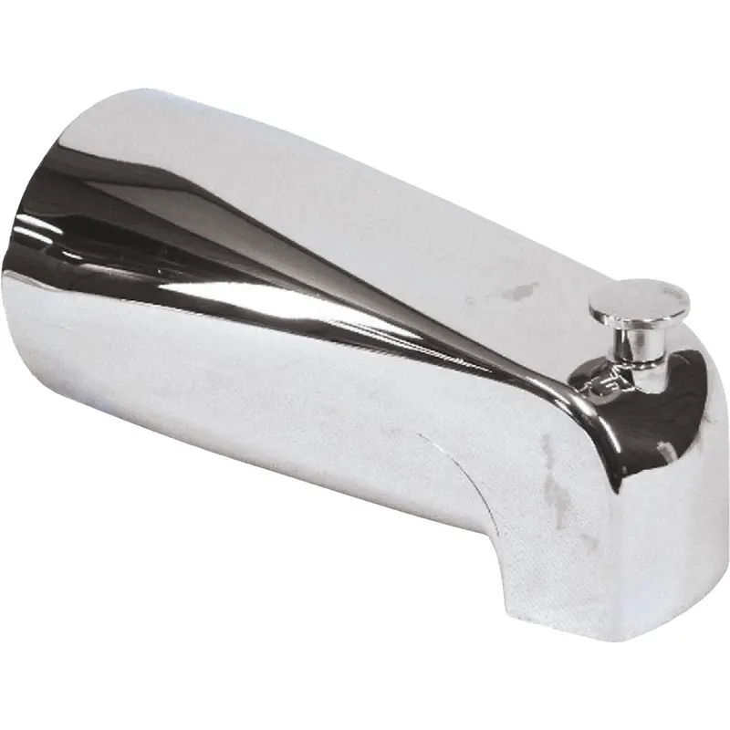 United States Hardware Chrome Bathtub Spout – 5-1/2 Inches With Diverter 1