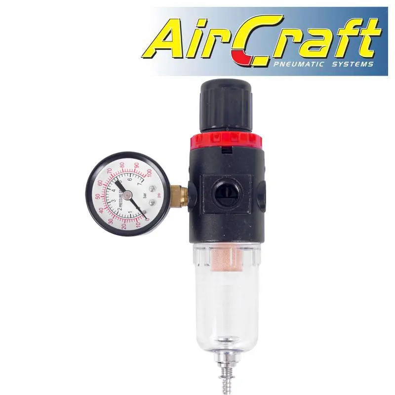 Universal 1/4" X 1/4" Mini Compressor Air Regulator With Filter 1