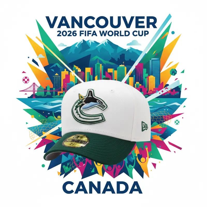 Vancouver Canucks Nhl All-Star Inspired Cap – 1998 Theme With 2026 Fifa World Cup Vancouver Art 1