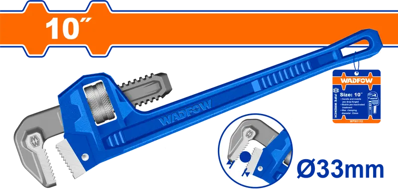Wadfow 10-Inch Heavy-Duty Pipe Wrench For Plumbing And Hvac Applications 1