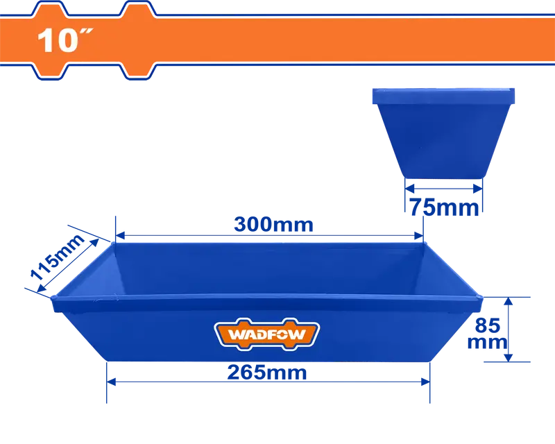 Wadfow 10-Inch Lightweight Plastic Mud Pan For Drywall Joint Compound 1
