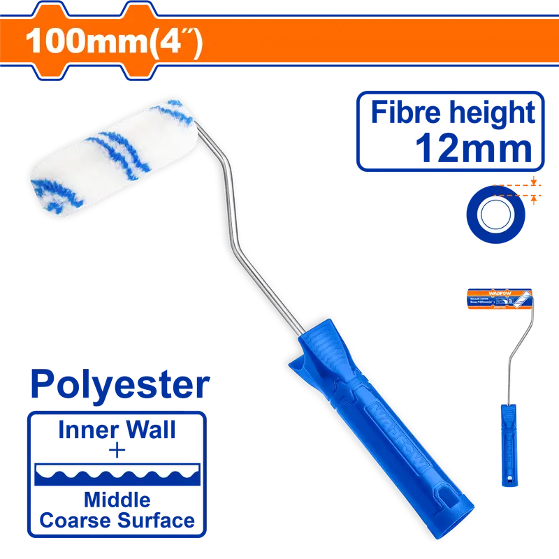 Wadfow 100Mm Mini Cylinder Brush For Interior Wall Cleaning And Texturing 1