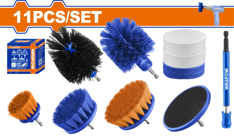 Wadfow 11-Piece Cleaning Brush Set For Household And Detailing Tasks 1