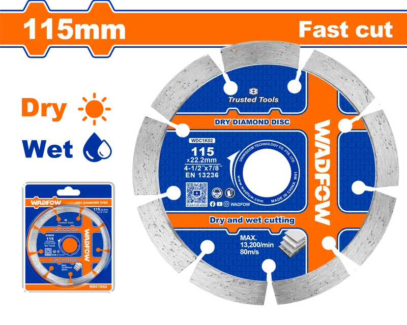 Wadfow 115Mm Dry Diamond Disc For Tile And Stone Cutting 1