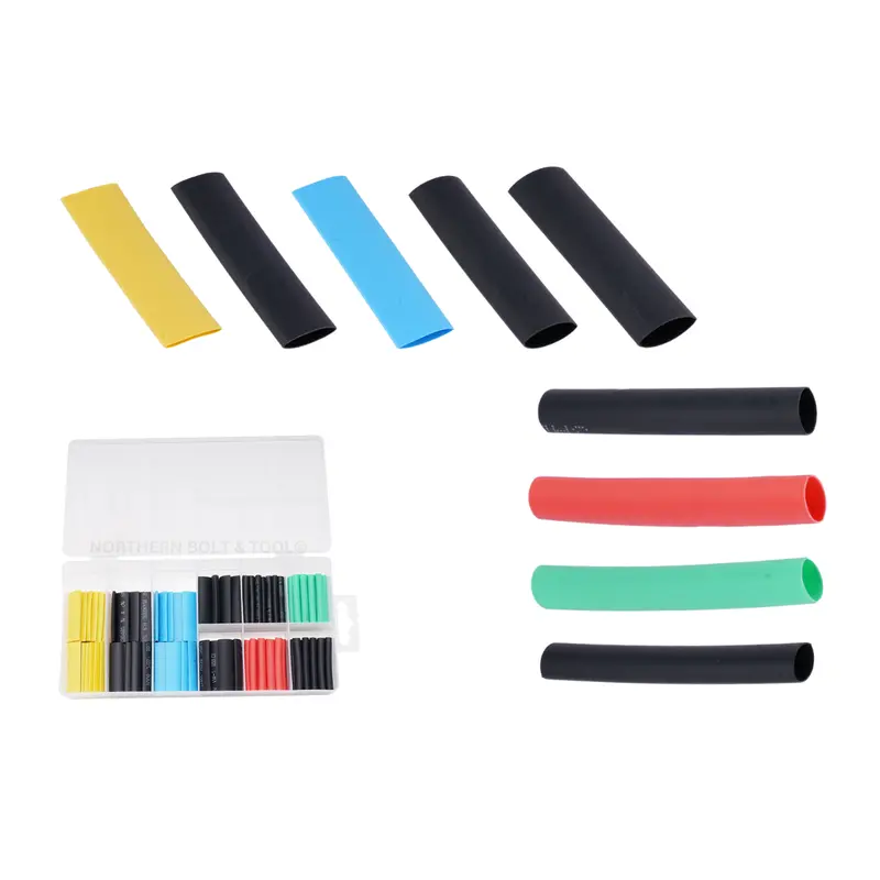 Wadfow 120-Piece Heat Shrink Tubing Kit In Assorted Colors & Diameters 1