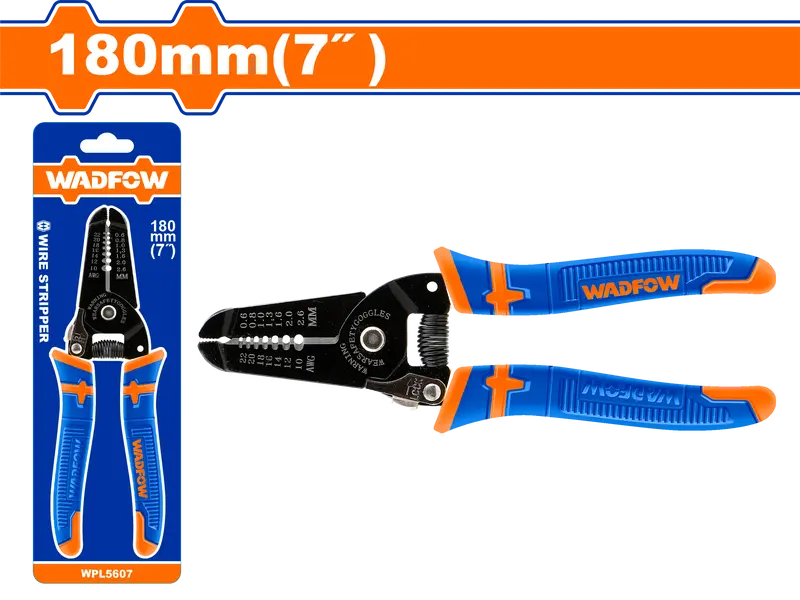 Wadfow 7-Inch Insulated Wire Stripper With Multiple Gauge Notches 1