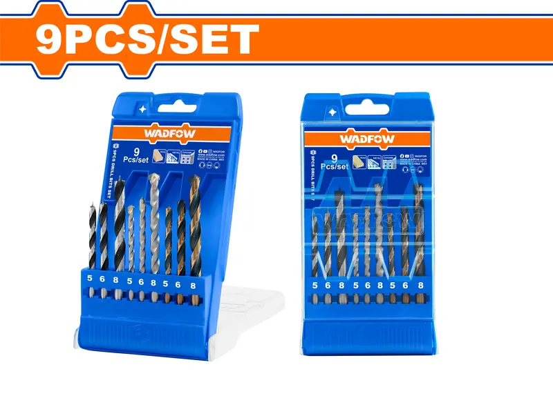 Wadfow 9-Piece Drill Bit Set – Hss Twist Bits In Common Metric Sizes 1