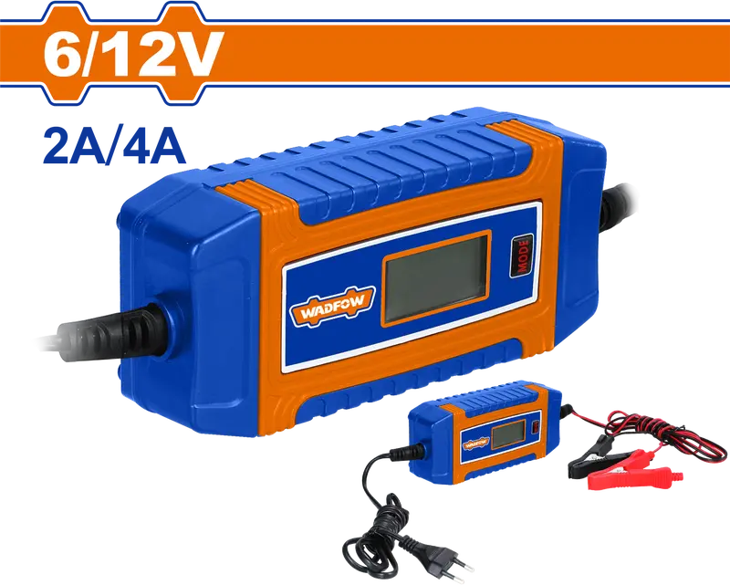 Wadfow Dual-Voltage 6V/12V Smart Battery Charger (2A/4A) 1