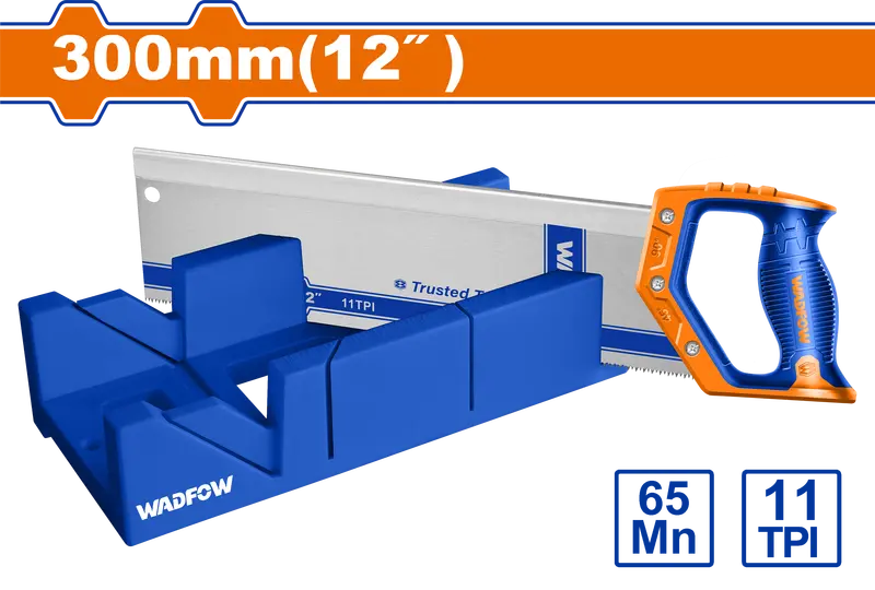 Wadfow Mitre Box And Back Saw Combo Set For Accurate Angle Cuts 1