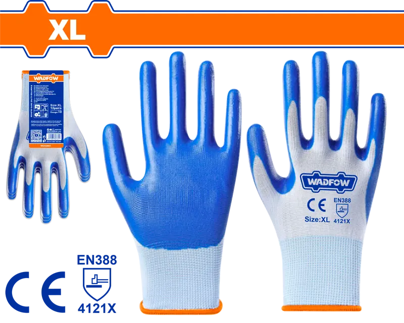 Wadfow Powder-Free Nitrile Disposable Gloves – Medium Fit 1