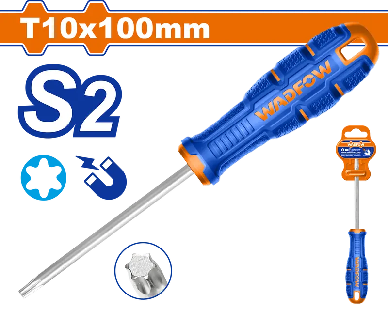 Wadfow Precision T10 Torx Screwdriver – 100Mm Shaft Length 1
