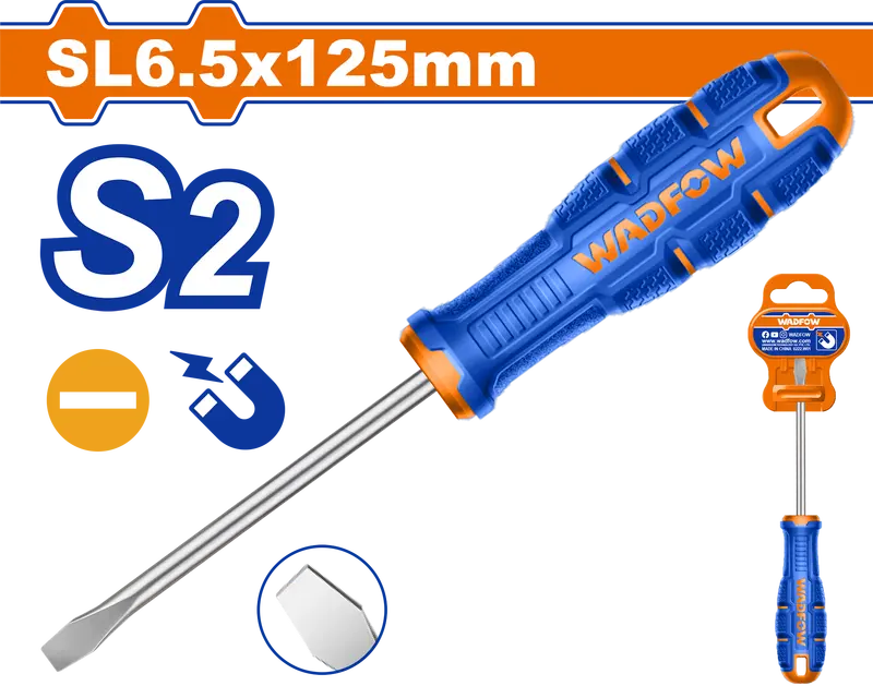 Wadfow Sl6.5 Slotted Screwdriver – 125Mm Shaft 1