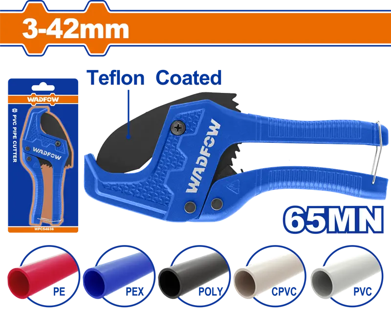 Wadfow Wide-Range Pvc Pipe Cutter For 3–42Mm Pipes – Smooth Cutting Action 1
