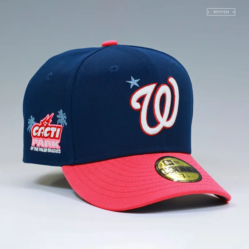 Washington Nationals Cacti Park Of The Palm Beaches Glow-In-The-Dark Fitted Cap 1