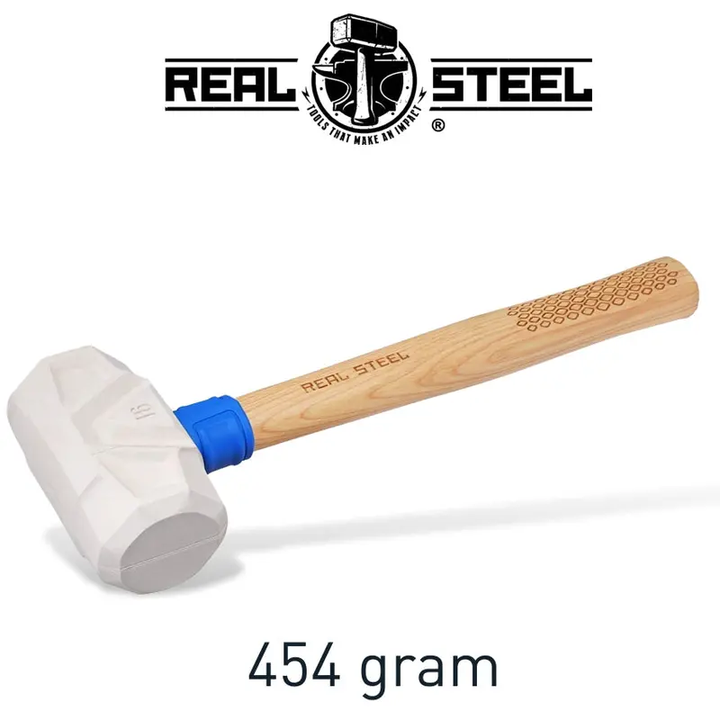 White Urethane Mallet – 450G (16Oz) With Natural Hickory Handle 1