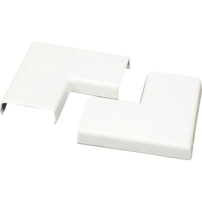 Wiremold Cordmate Flat 90° Elbow – White Pvc Raceway Fitting (2-Pack) 1