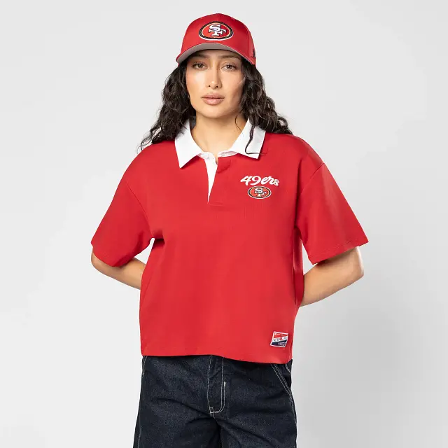 Women’S San Francisco 49Ers Polo-Style Vintage Nfl T-Shirt 1