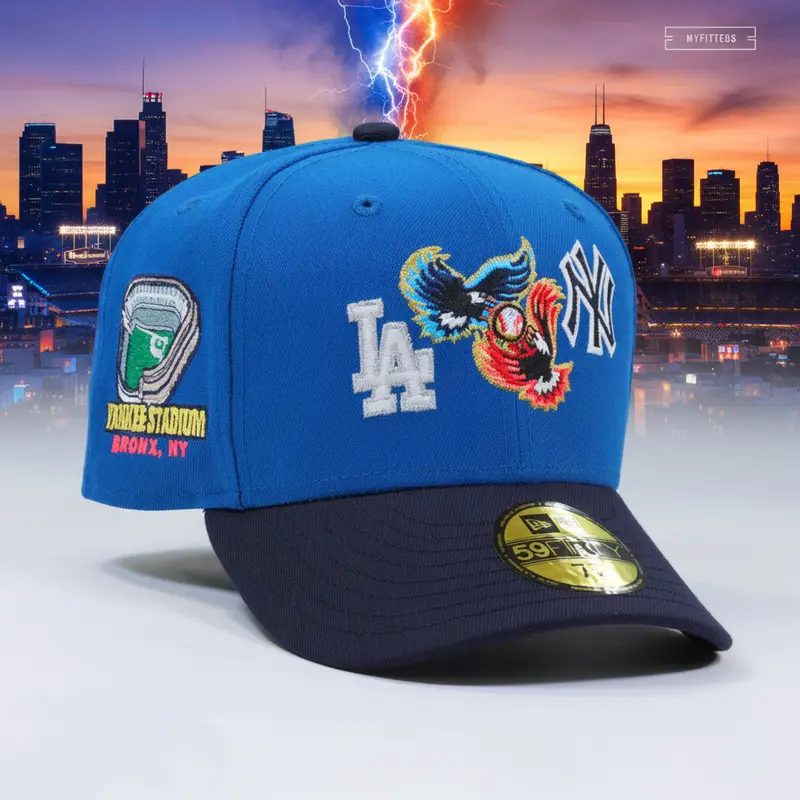 Yankees Vs. Dodgers Rivalry Cap – Al Vs. Nl Stadium Showdown Design 1