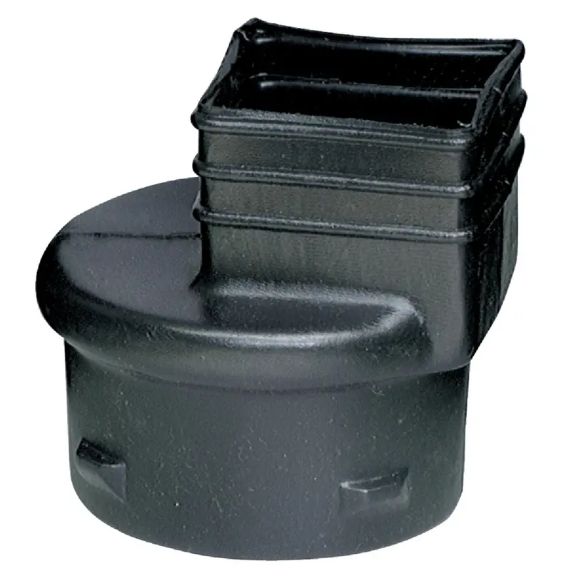 Advanced Drainage Polyethylene Corrugated Adapter – 3" × 4" × 4", Downspout Barb To Female Fitting 1